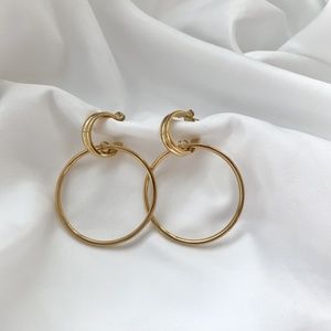 Dedoni Bijoux Gold Plated Seville Drop Hoops